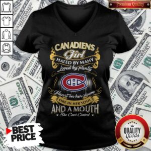 Alternative view of Montreal Canadiens Girl Hated By Many Loved By Plenty Heart Her Sleeve Fire In Her Soul And A Mouth She Can’t Control Shirt