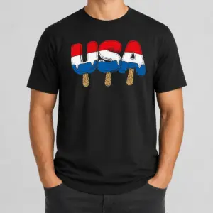 Pretty Top USA Popsicle Summer Celebrations Beach Party Shirt