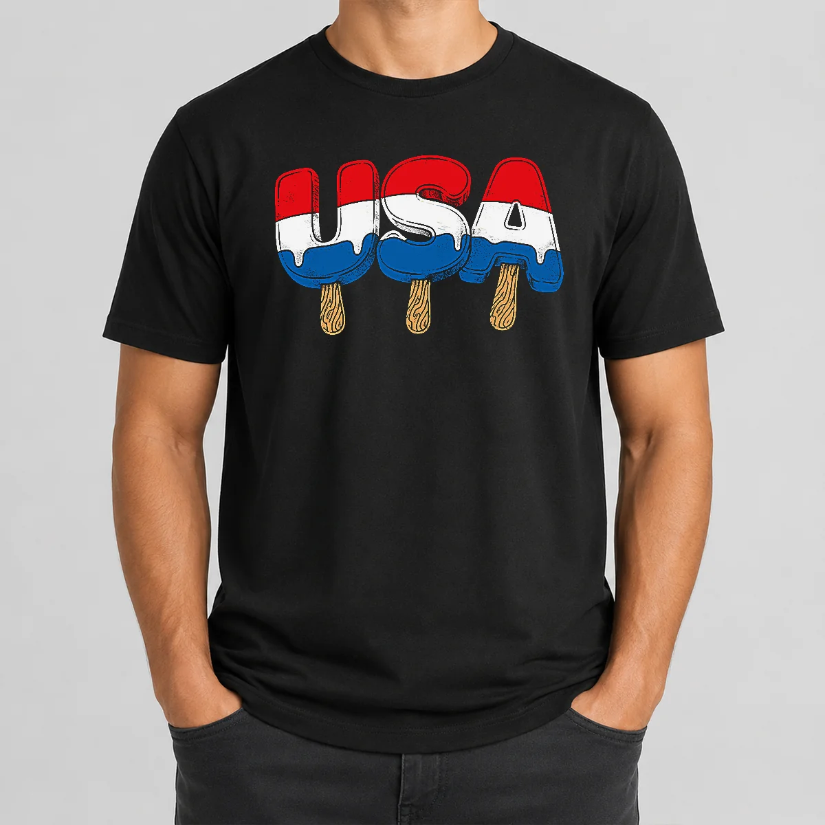Pretty Top USA Popsicle Summer Celebrations Beach Party Shirt