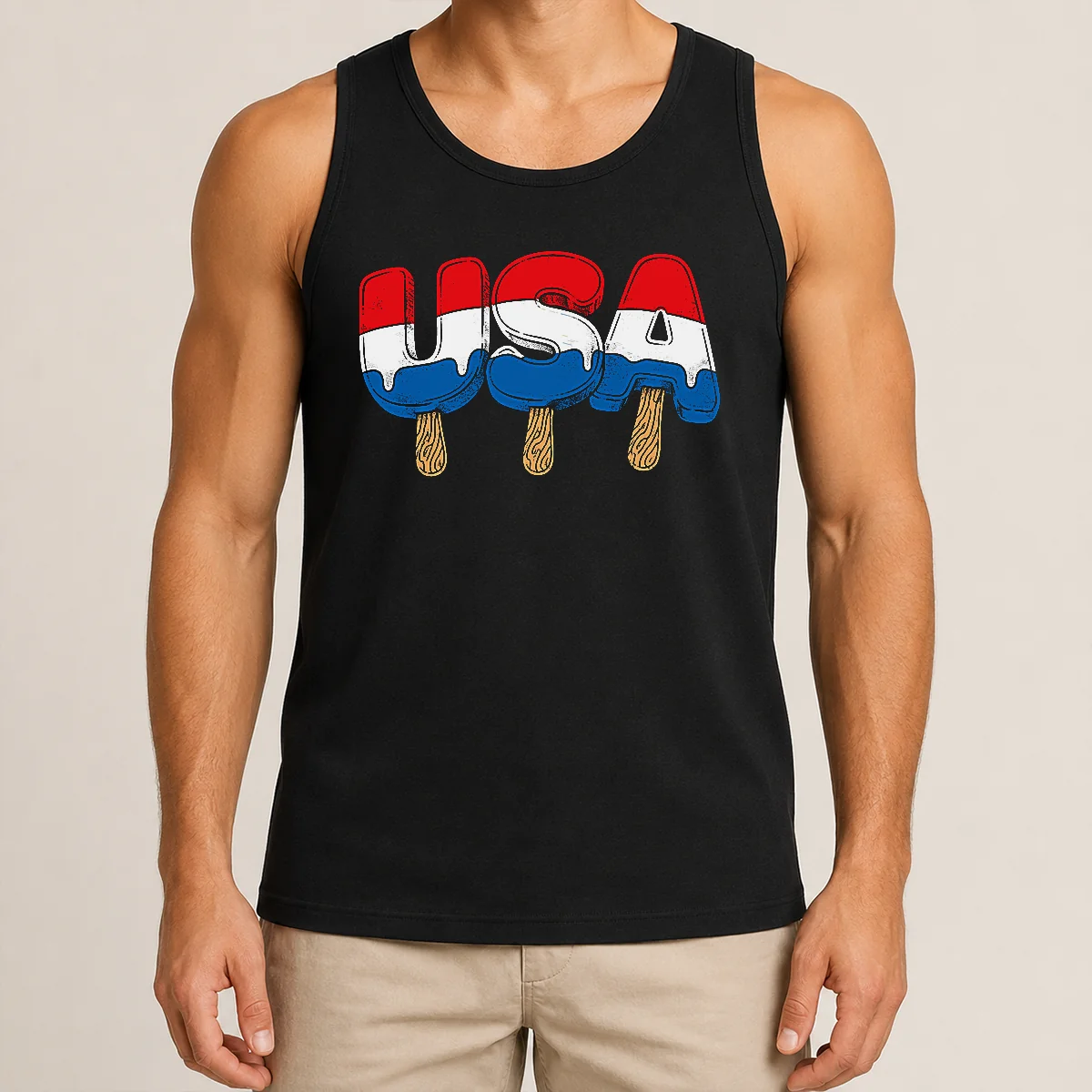 Pretty Top USA Popsicle Summer Celebrations Beach Party Shirt - Image 3