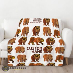 Alternative view of Good Brown Bear Brown Bear Blanket Fleece Customized Blanket