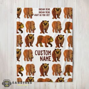 Good Brown Bear Brown Bear Blanket Fleece Customized Blanket