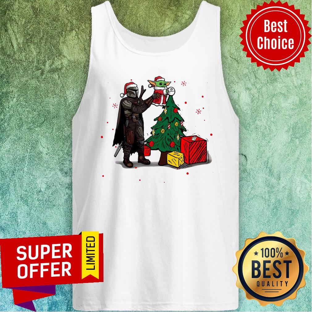 Top Baby Yoda The Mandalorian Star Wars Christmas 2020 Christmas Shirt - Image 4