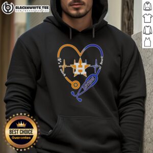 Alternative view of Top Houston Astros Stethoscope Heartbeat It's A Work Of Heart T-Shirt