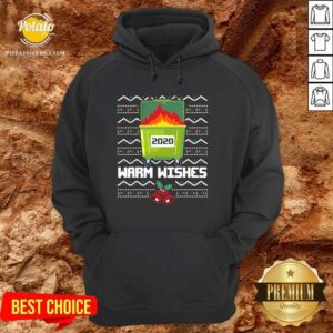 Alternative view of Premium 2020 Dumpster Fire Warm Wishes – Ugly Christmas Shirt