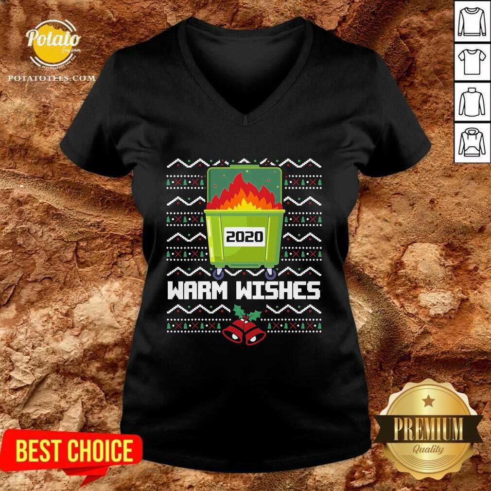 Premium 2020 Dumpster Fire Warm Wishes – Ugly Christmas Shirt - Image 3