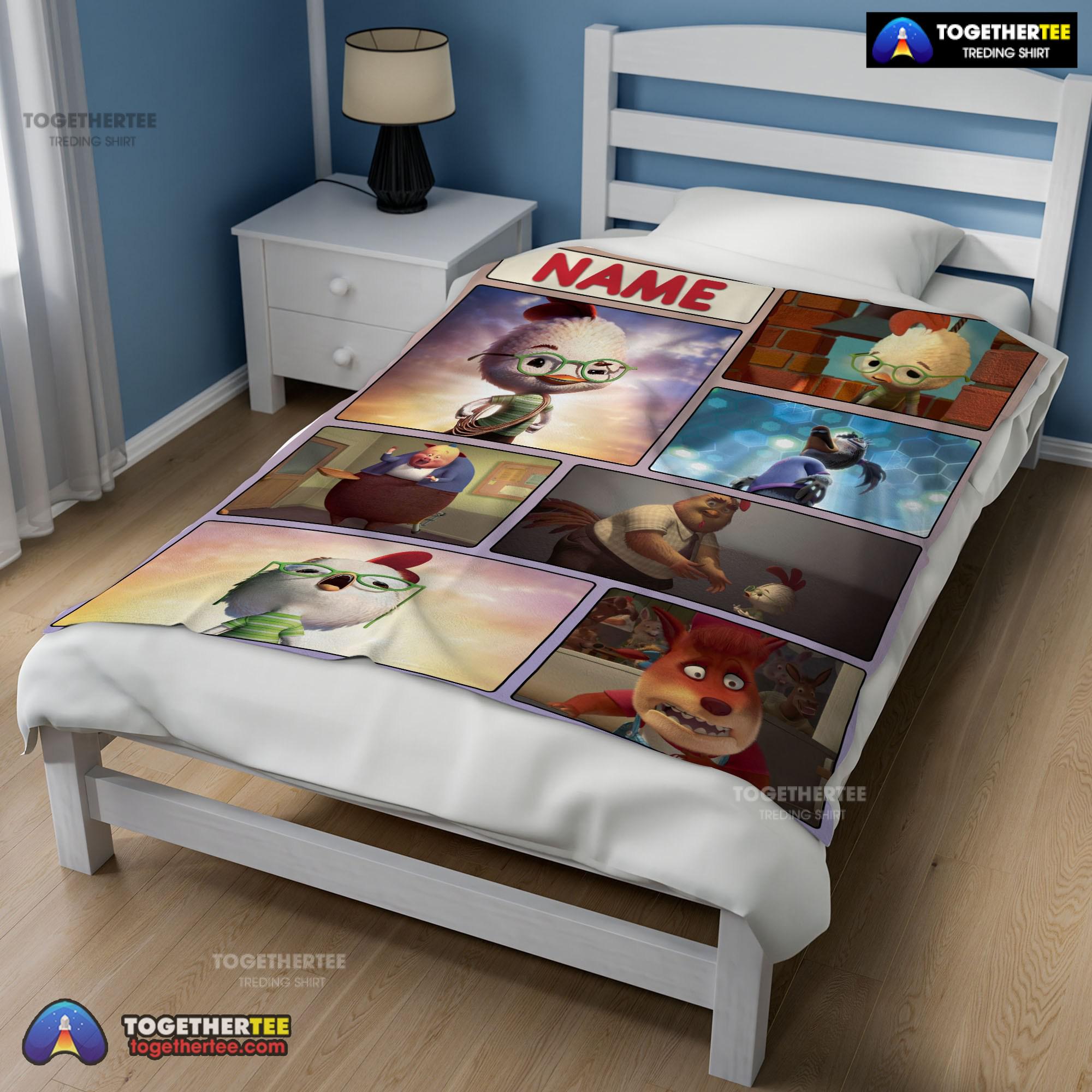 Official Disney Chicken Little Collage Poster Blanket Fleece Customized Blanket - Image 2
