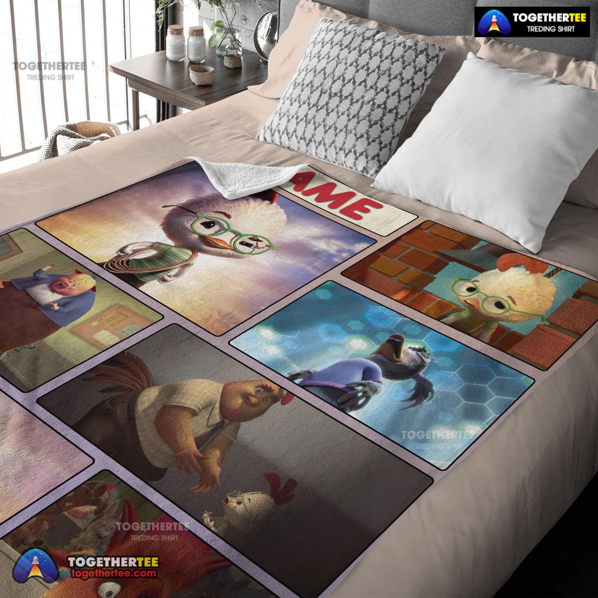 Official Disney Chicken Little Collage Poster Blanket Fleece Customized Blanket - Image 3