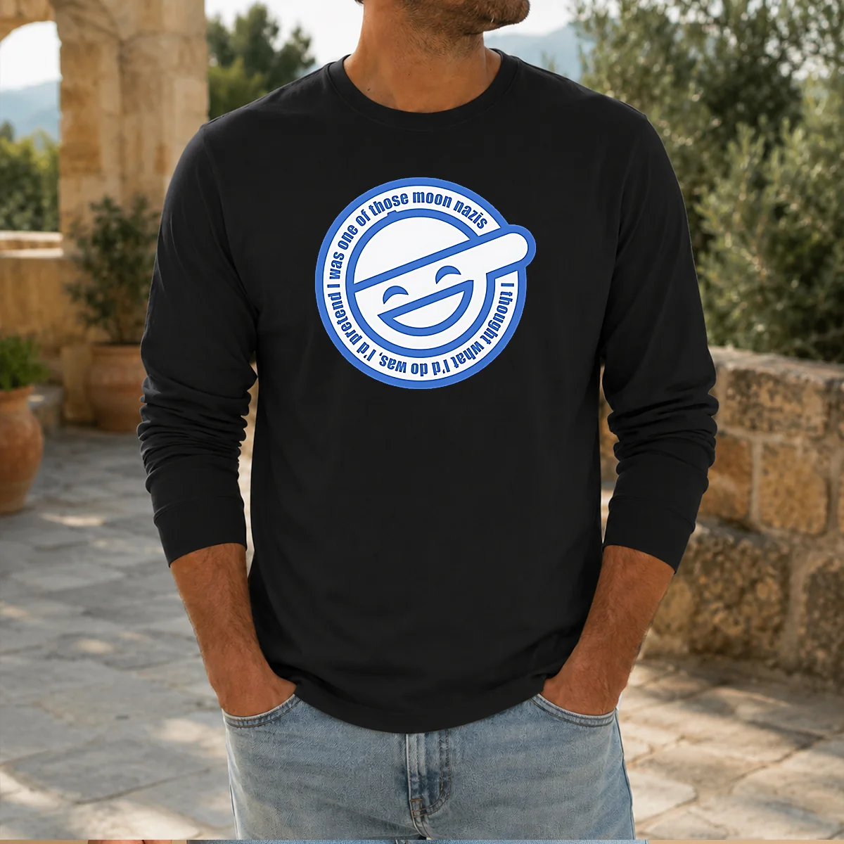 Good Laughing Man Ghost In The Shell I Was One Of Those Moon Nazis I Thought What I'D Do Was Shirt - Image 5