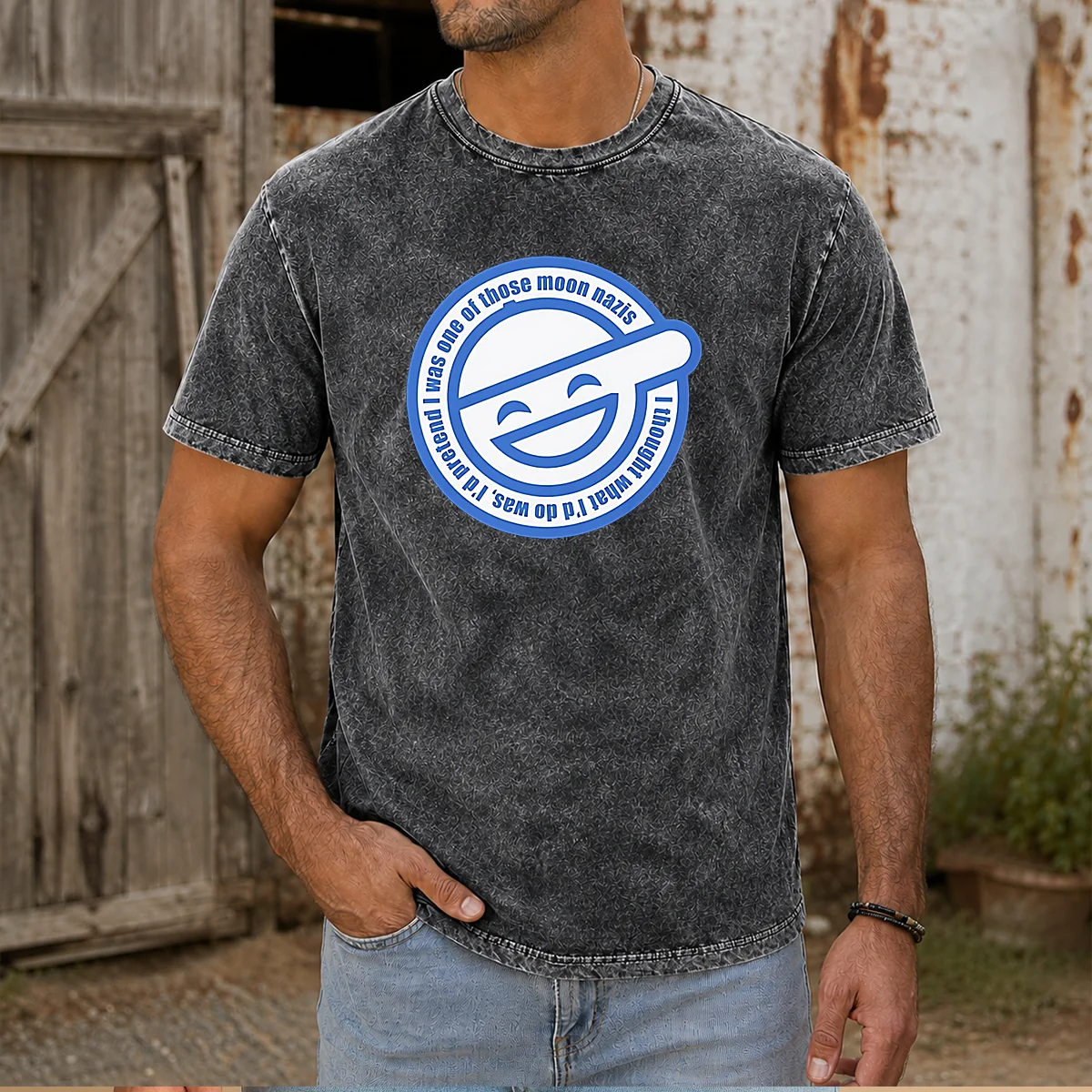 Good Laughing Man Ghost In The Shell I Was One Of Those Moon Nazis I Thought What I'D Do Was Shirt - Image 8