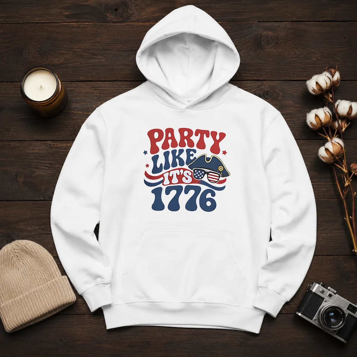 Good Party Like It Is 1776 American Flag Sunglasses Revolutionary War Patriot Shirt - Image 6
