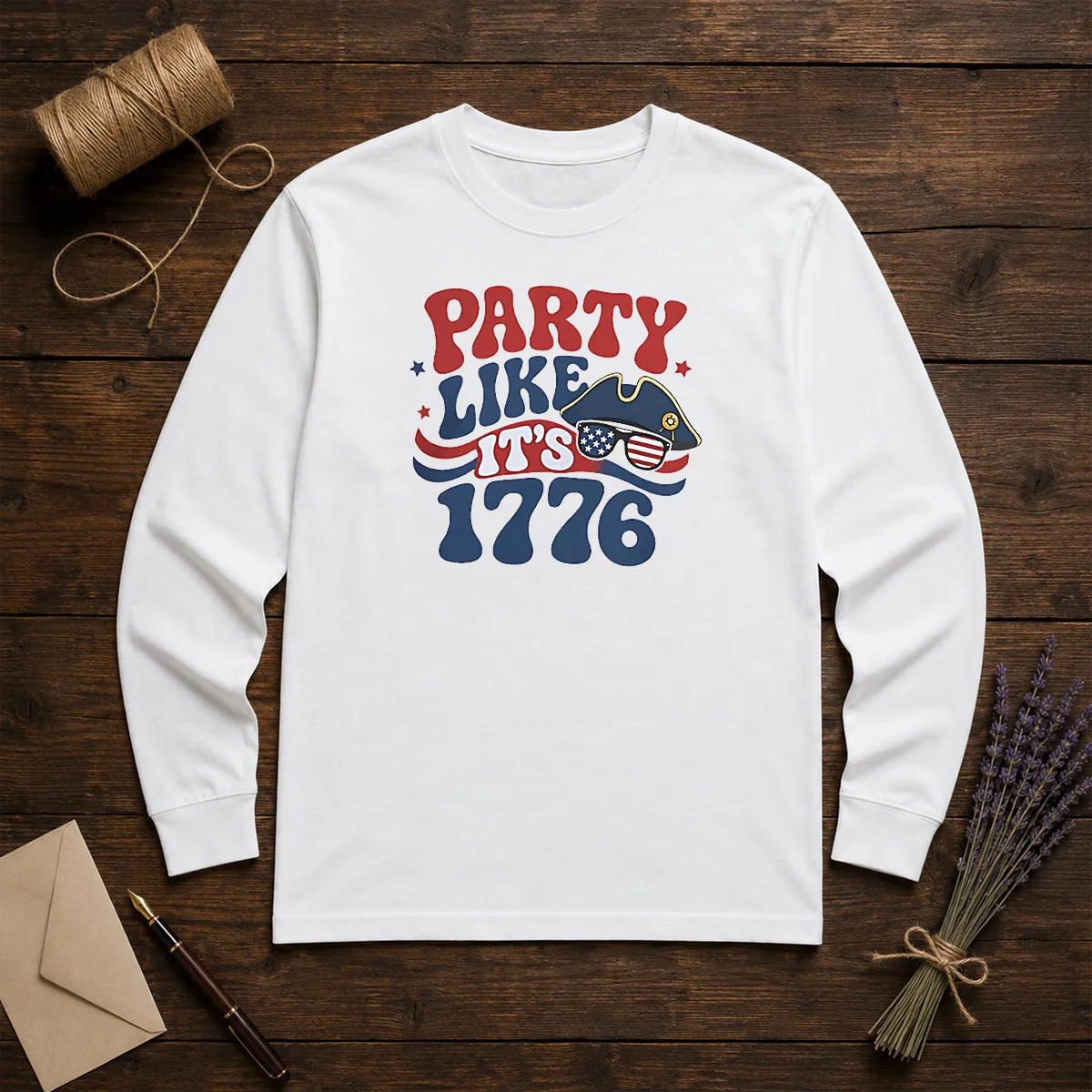 Good Party Like It Is 1776 American Flag Sunglasses Revolutionary War Patriot Shirt - Image 5