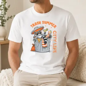 Happy Top Trash Summer City Life Raccoon Shirt
