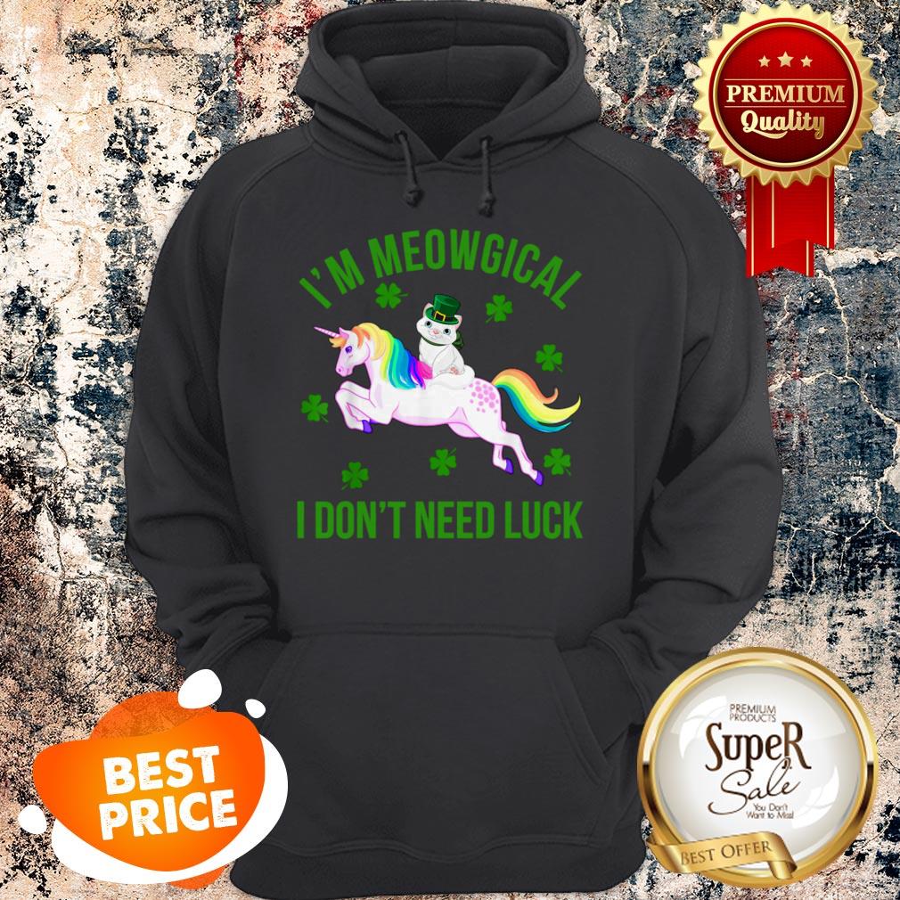 Nice I’m Meowgical St Patrick’s Day Leprechaun Cat Unicorn T-shirt - Image 5