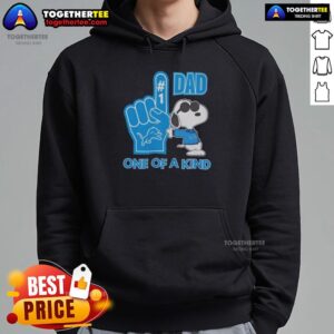 Alternative view of Nice Detroit Lions X Snoopy Dad One Of A Kind T-Shirt