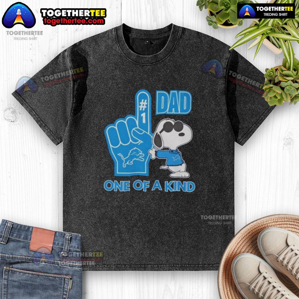 Nice Detroit Lions X Snoopy Dad One Of A Kind T-Shirt - Image 6