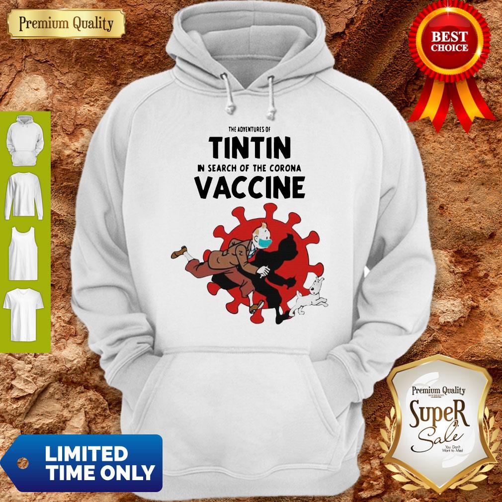 Awesome The Adventures Of Tintin And Dog In Search Of The Corona Vaccine Shirt - Image 2