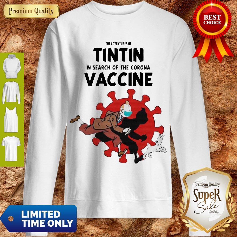 Awesome The Adventures Of Tintin And Dog In Search Of The Corona Vaccine Shirt - Image 3