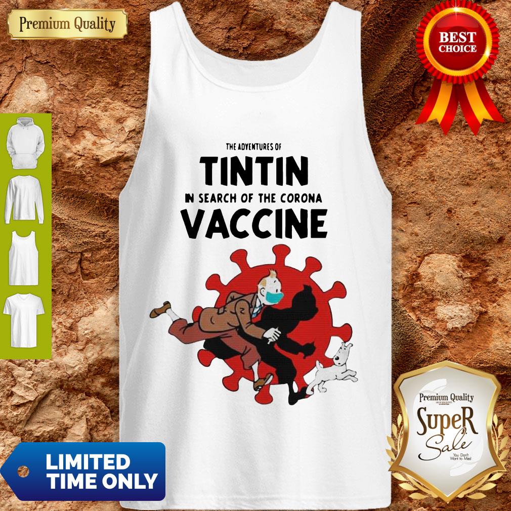 Awesome The Adventures Of Tintin And Dog In Search Of The Corona Vaccine Shirt - Image 4