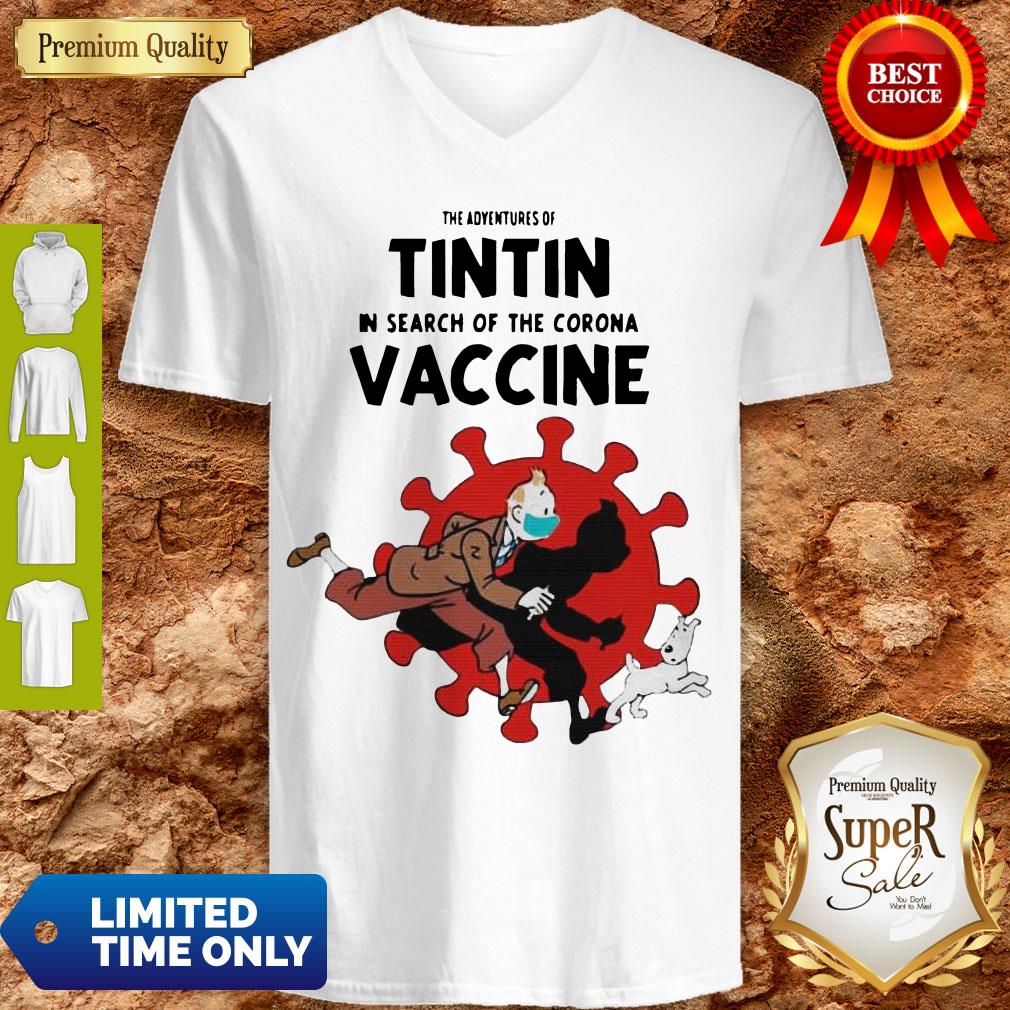 Awesome The Adventures Of Tintin And Dog In Search Of The Corona Vaccine Shirt - Image 5