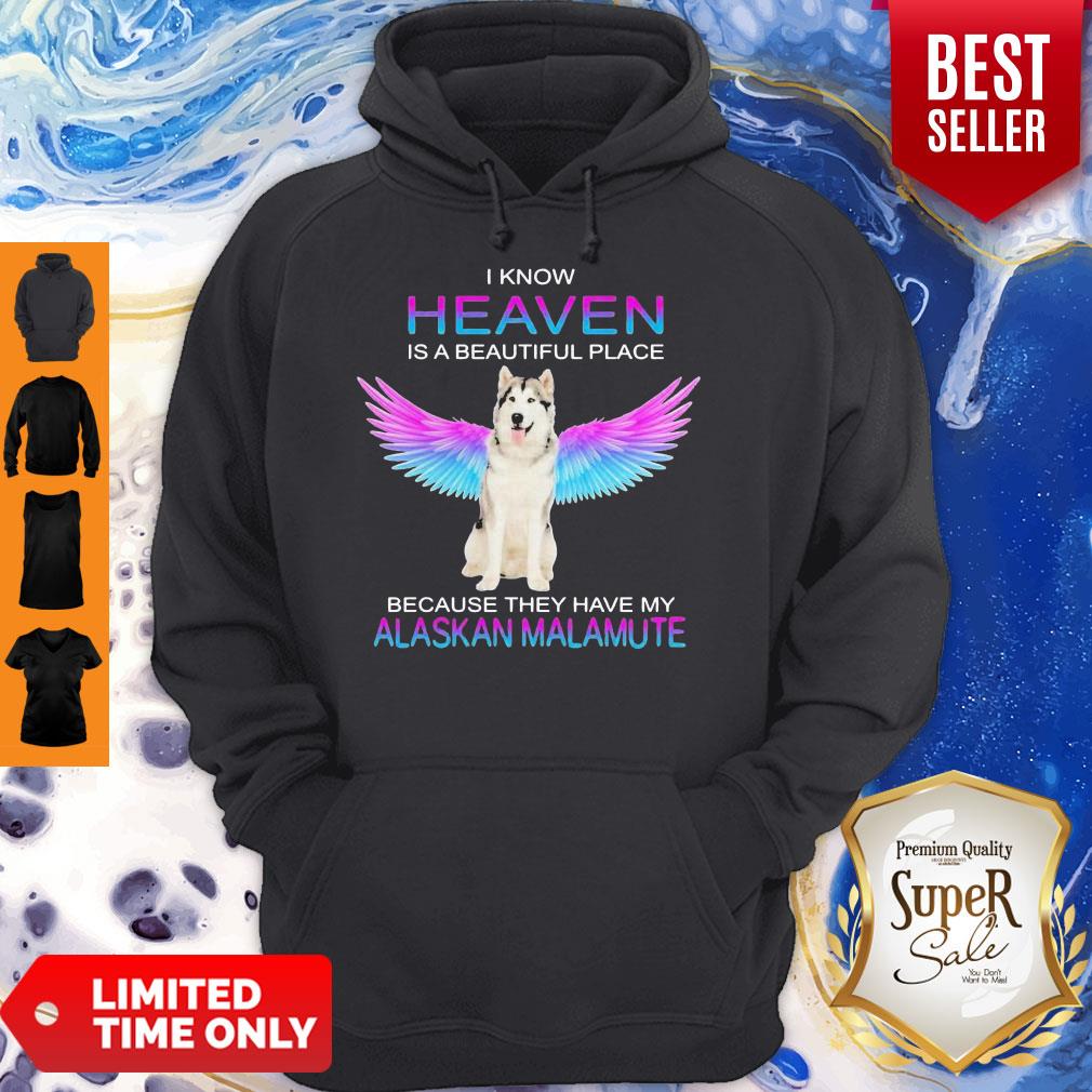 Cute Alaskan Malamute In Heaven Shirt - Image 2