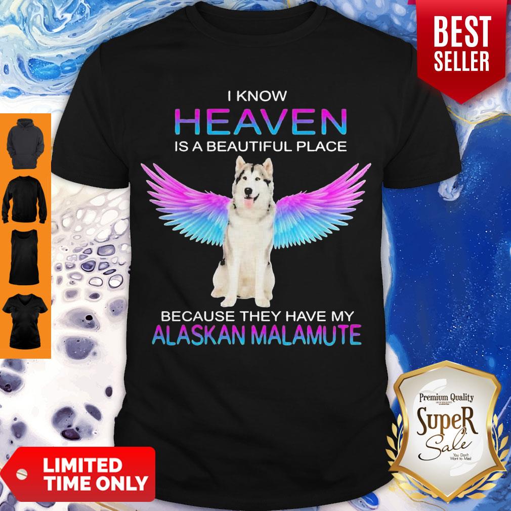 Cute Alaskan Malamute In Heaven Shirt
