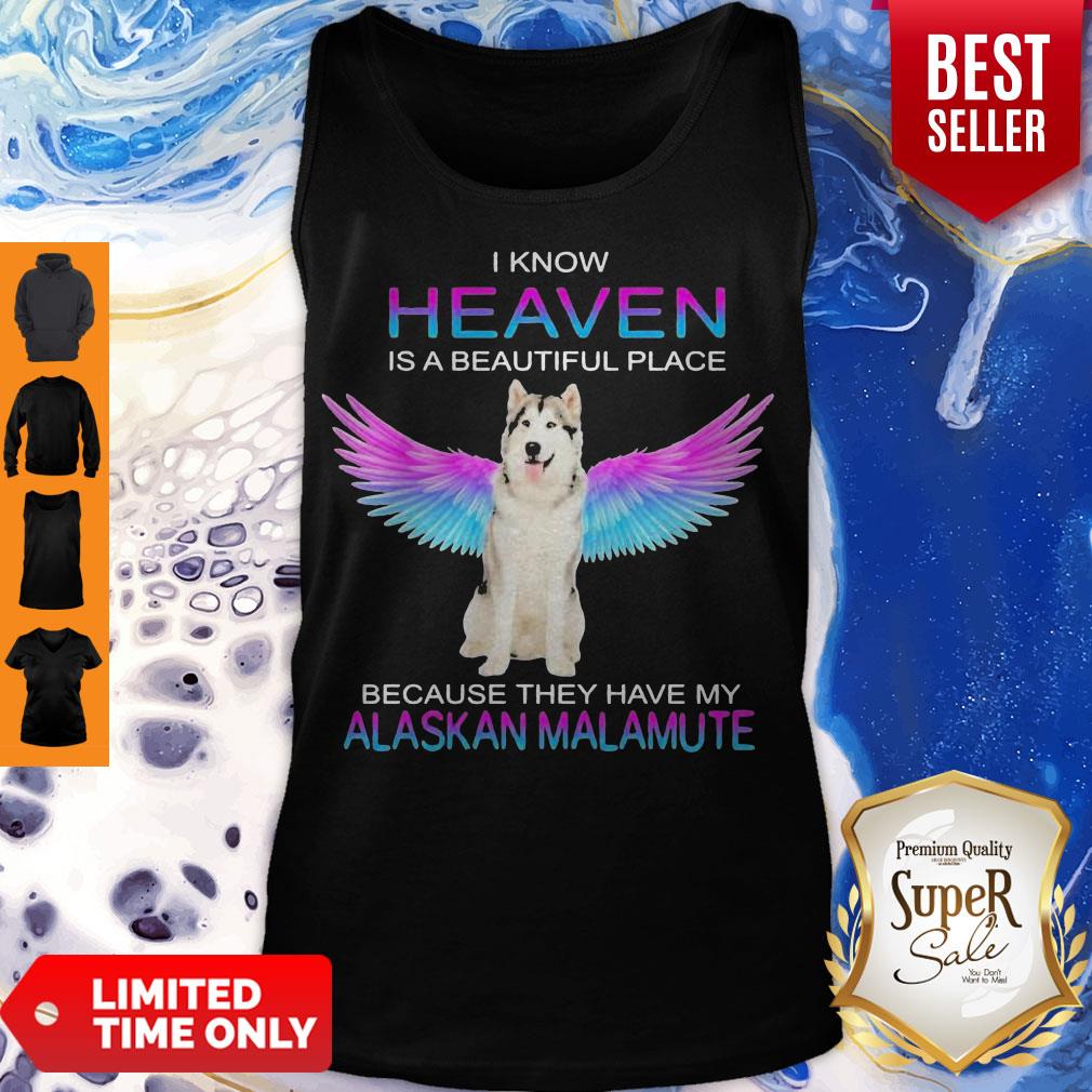 Cute Alaskan Malamute In Heaven Shirt - Image 4