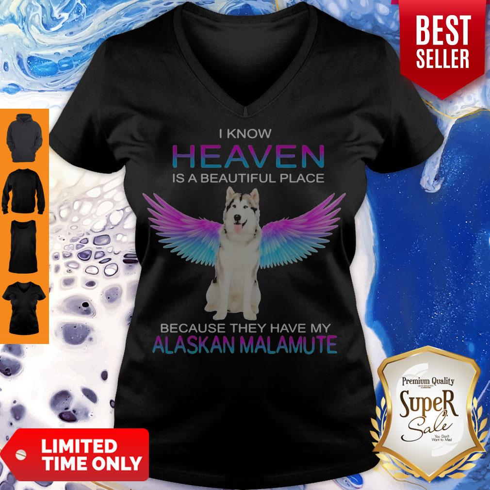 Cute Alaskan Malamute In Heaven Shirt - Image 5