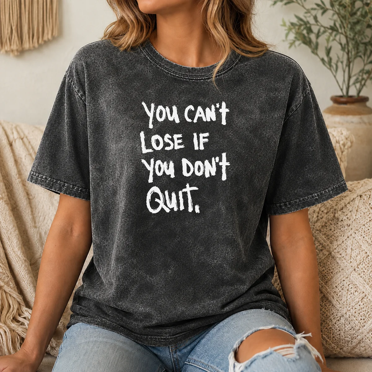 Funny Nice You Can't Lose If You Don't Quit Inspirational Saying Shirt - Image 8