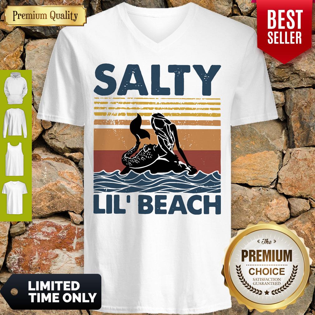 Mermaid Salty Lil’ Beach Vintage Shirt - Image 4