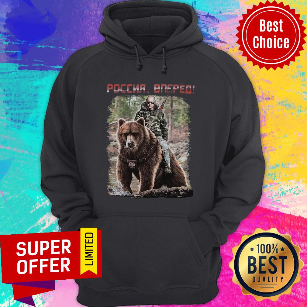 Premium Vladimir Putin Riding A Bear Adult Funny Russian Shirt - Image 3