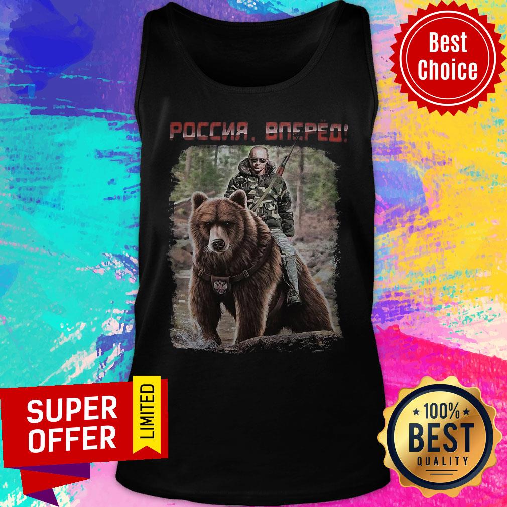 Premium Vladimir Putin Riding A Bear Adult Funny Russian Shirt - Image 5