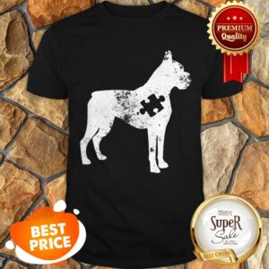 Nice Boxer Dog Autism Awareness Puzzle Pieces Gift Ideas Mom Dad Shirt