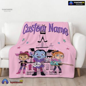 Alternative view of Official Vampirina With Poppy Peepleson & Bridget Drawing Blanket Fleece Customized Blanket
