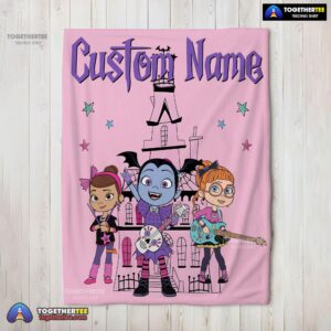 Official Vampirina With Poppy Peepleson & Bridget Drawing Blanket Fleece Customized Blanket