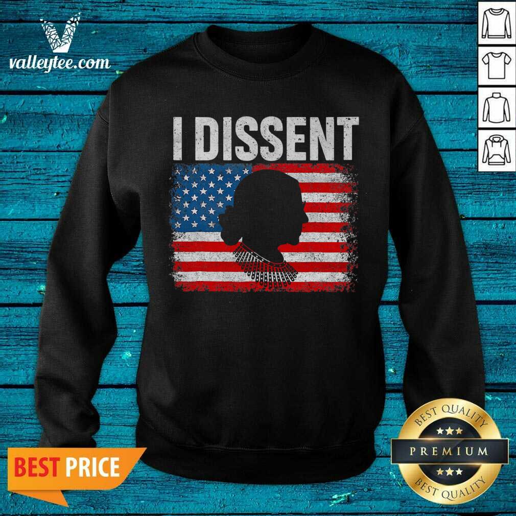 I Dissent Lady American Flag Shirt - Image 3