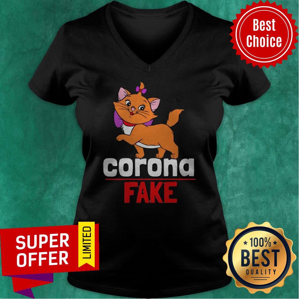 Premium Cute Cat Kitty Corona Fake Shirt - Image 3
