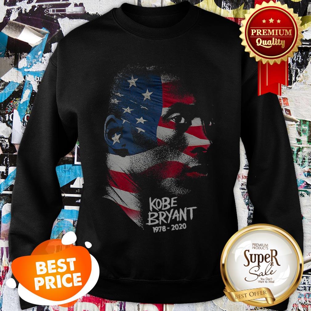 Rip Kobe Bryant 1978 2020 American Flag Shirt - Image 4