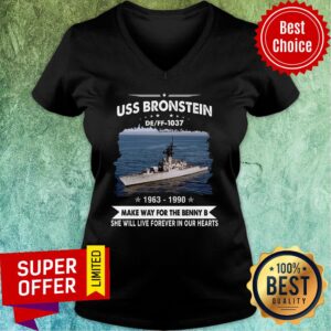 Alternative view of Uss Bronstein 1037 1963 - 1990 Make Way For The Benny Our Hearts Name Shirt