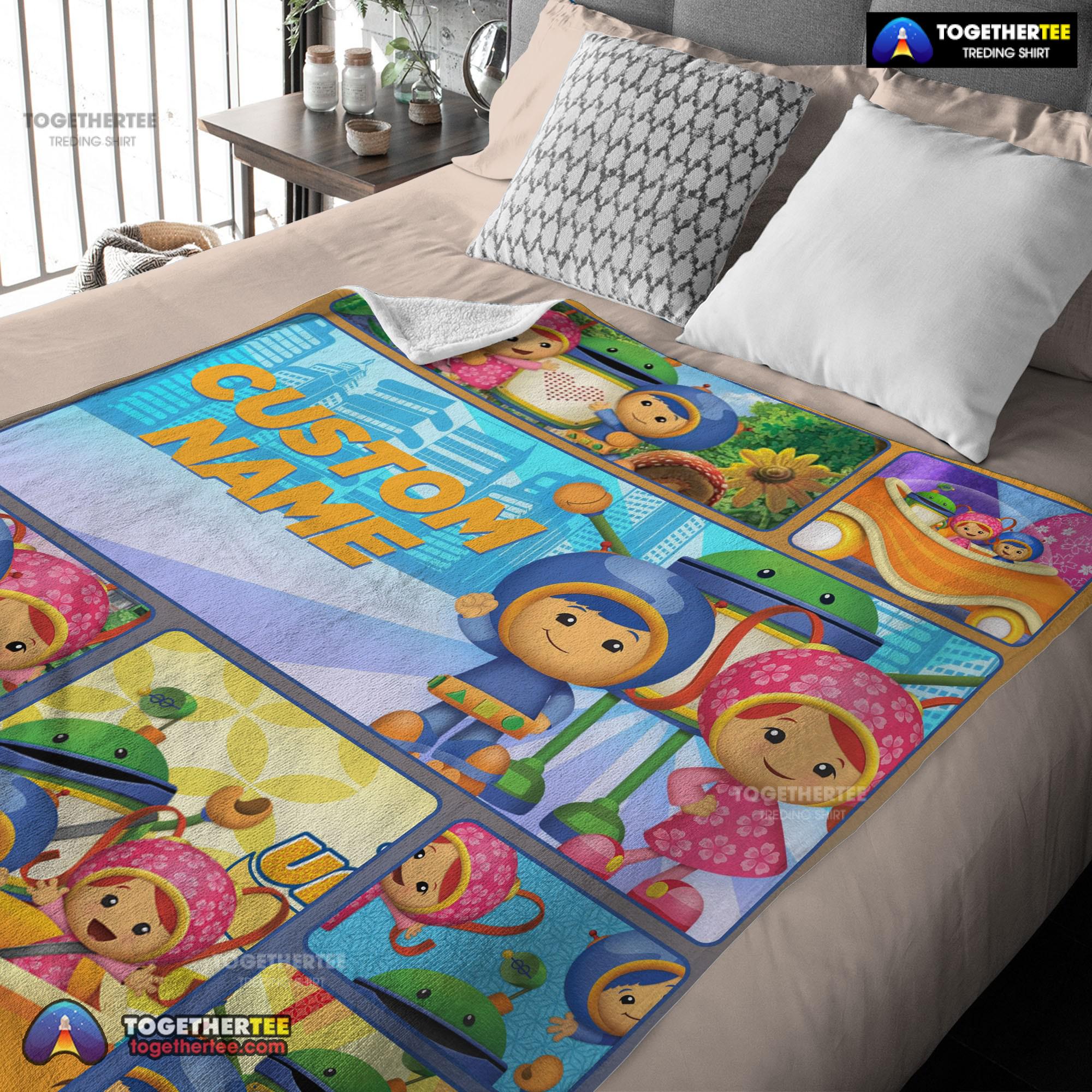 Official Cartoon Team Umizoomi Cute Blanket Fleece Customized Blanket - Image 3