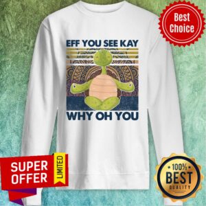 Alternative view of Awesome Turtle Yoga Eff You See Key Why Oh You Vintage Shirt
