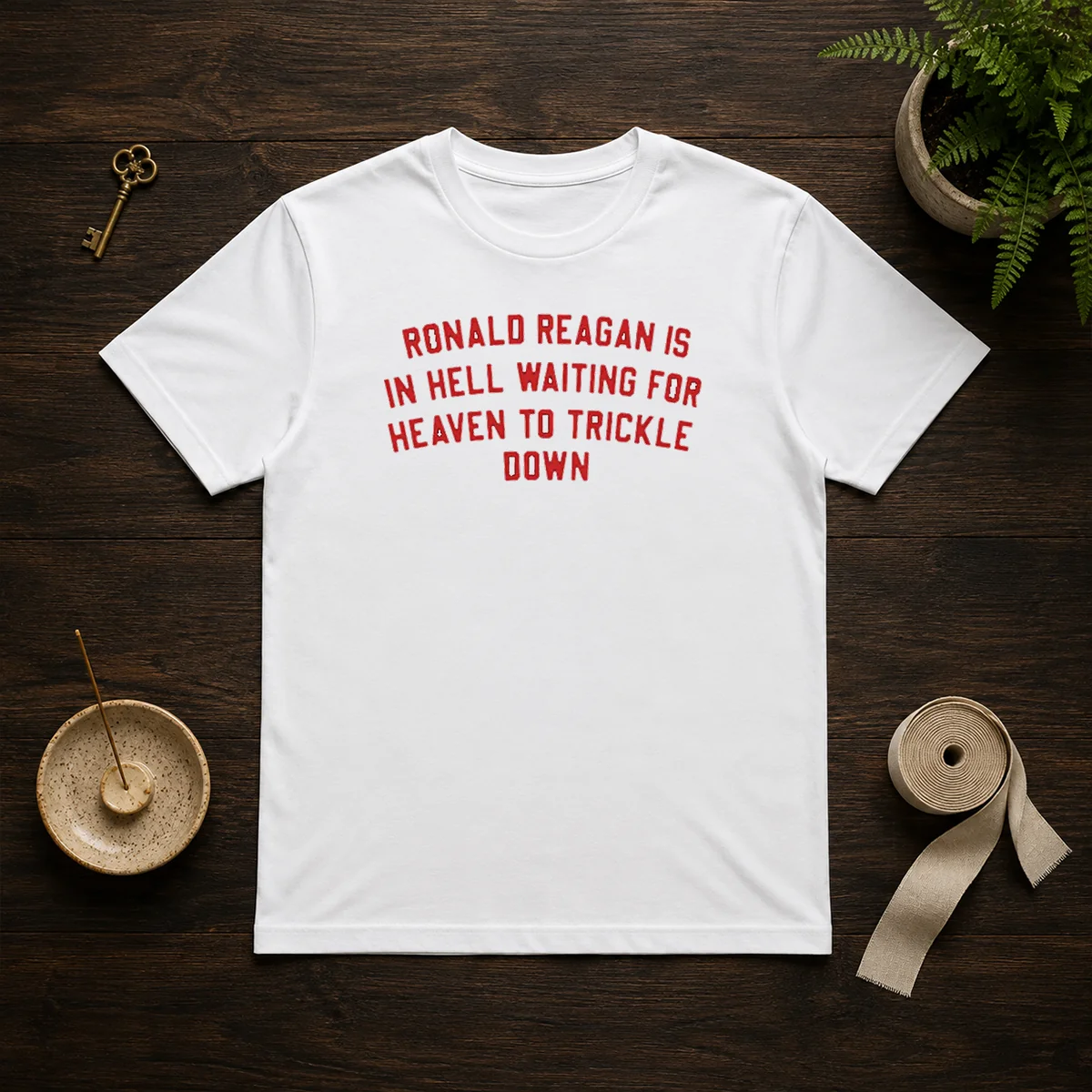 Good Ronald Reagan Is In Hell Waiting For Heaven Shirt