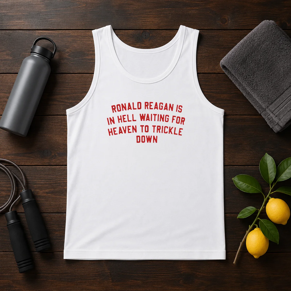 Good Ronald Reagan Is In Hell Waiting For Heaven Shirt - Image 3
