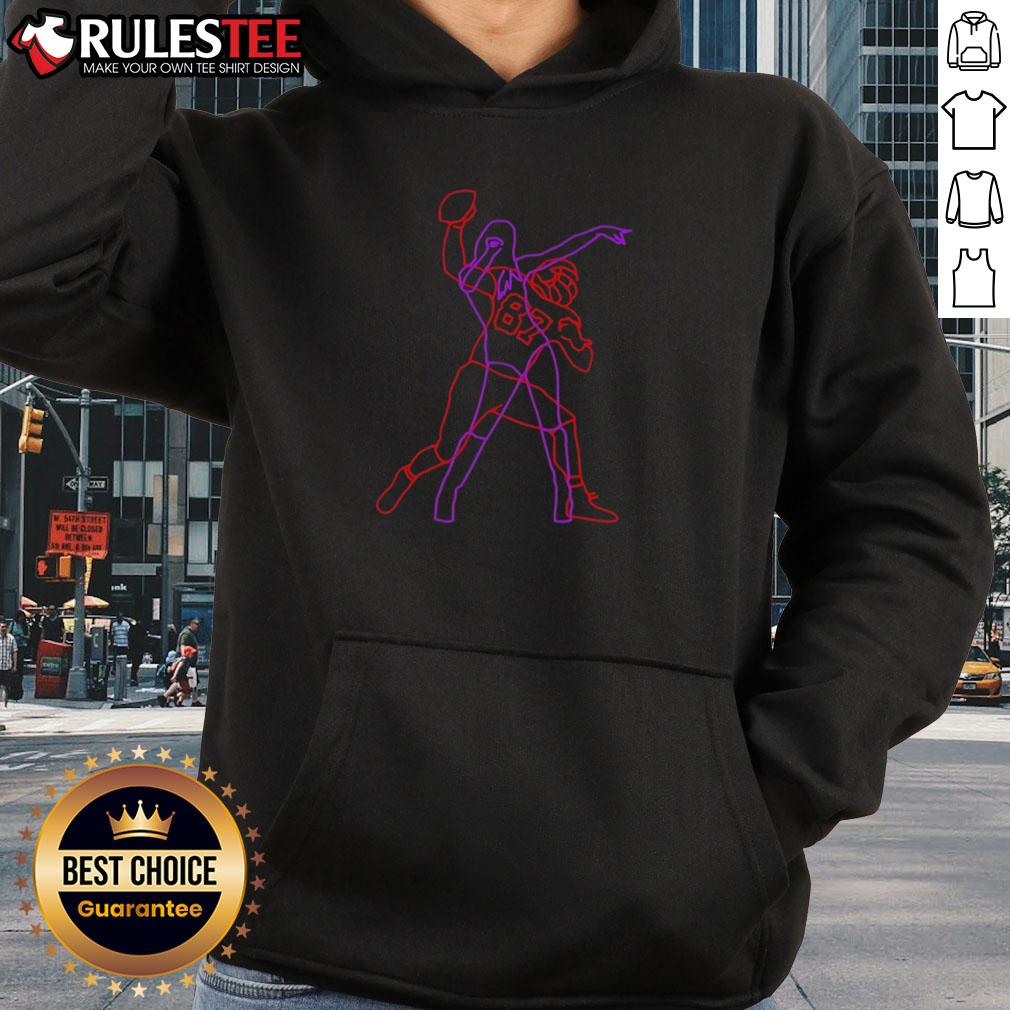 Awesome Neon Lights Duo Football No. 87 T-Shirt - Image 2