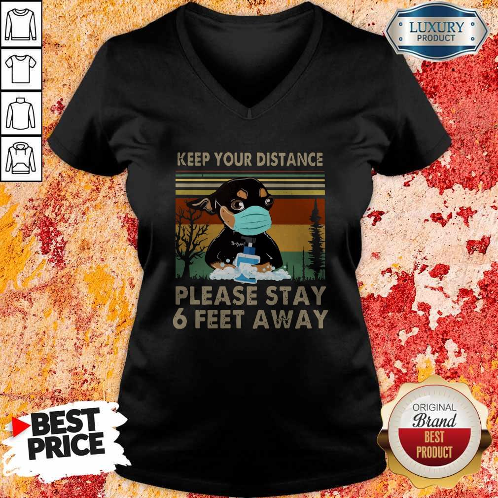Keep Your Distance Chihuahua Vintage Shirt - Image 2