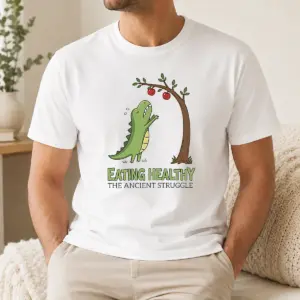 Good T Rex Eating Healthy The Ancient Struggle Shirt