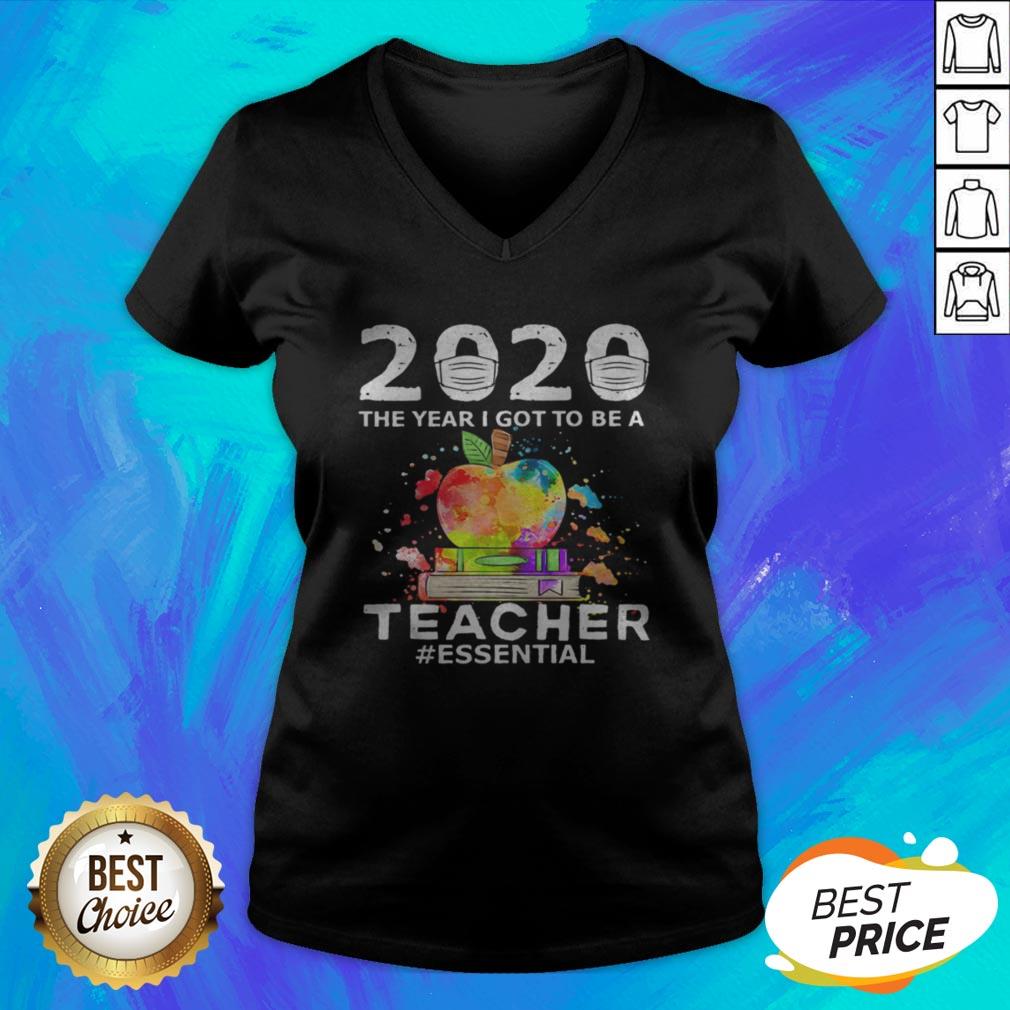 2020 Mask The Year I Got To Be A Teacher Essential Colors Shirt - Image 4