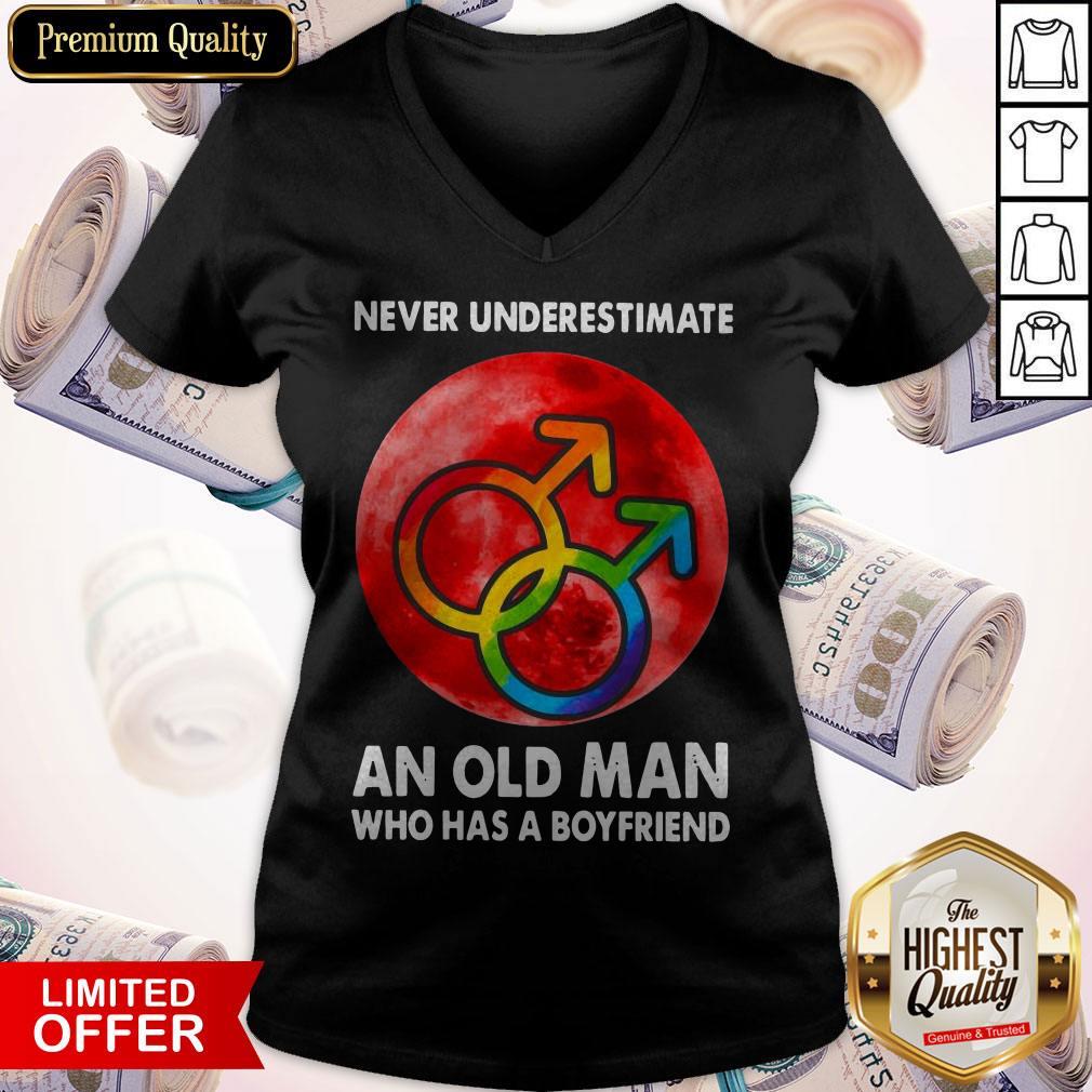 Never Underestimate An Old Man Who Has A Boyfriend Shirt - Image 3
