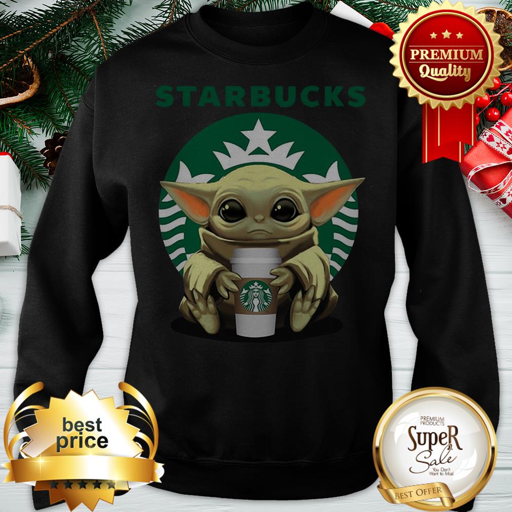 Official Baby Starbucks Baby Yoda Shirt - Image 4