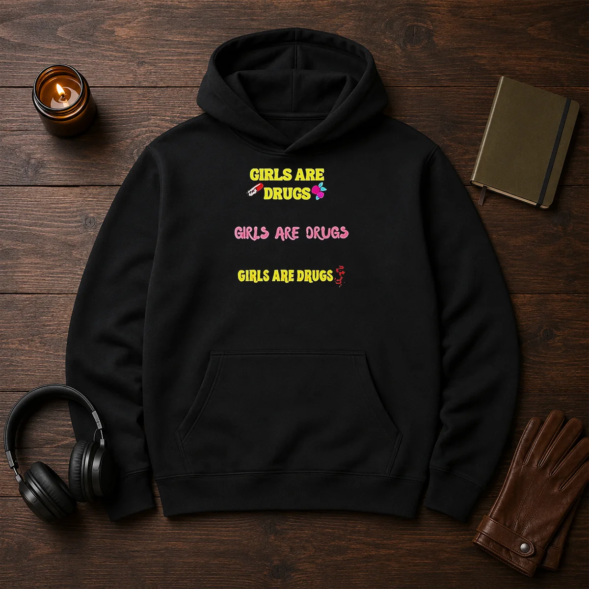 Pretty Girls Are Drugs Girls Are Drugs Girls Are Drugs Pill Rose Flower Shirt - Image 5